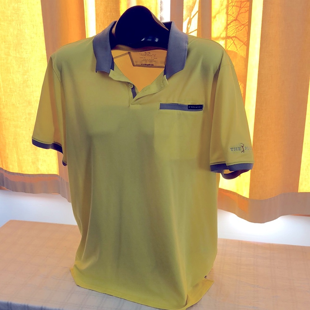 $75 Oakley Yellow & Gray Polyester Polo Shirt Men’s size XL